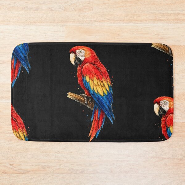Item preview, Minimal Scarlet Macaw Watercolor | Hand Drawn Tropical Bird Illustration designed and sold by ColorSplash123.