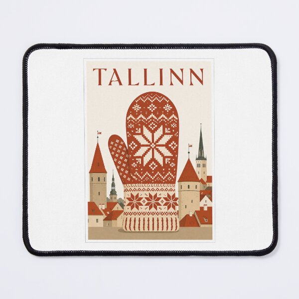 Item preview, Tallinn Nordic Mittens Travel Poster designed and sold by Beyond Destinations.