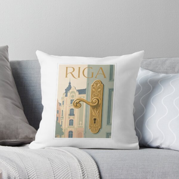 Item preview, Riga Ornate Door Handle Poster designed and sold by Beyond Destinations.