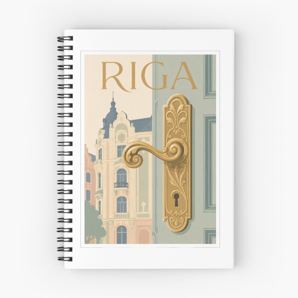Item preview, Riga Ornate Door Handle Poster designed and sold by Beyond Destinations.