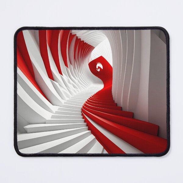 Item preview, Spiral Red and White Structure designed and sold by Vicky Brago-Mitchell®.