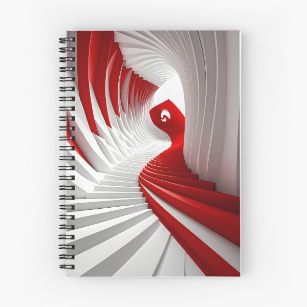 Item preview, Spiral Red and White Structure designed and sold by Vicky Brago-Mitchell®.