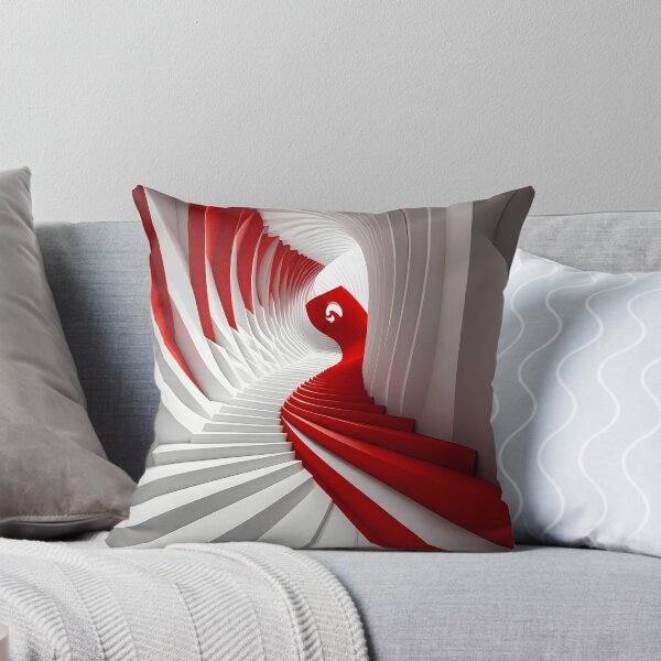 Item preview, Spiral Red and White Structure designed and sold by Vicky Brago-Mitchell®.