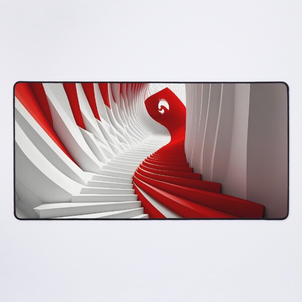 Item preview, Spiral Red and White Structure designed and sold by Vicky Brago-Mitchell®.