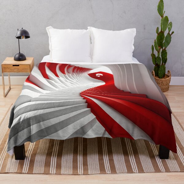 Item preview, Spiral Red and White Structure designed and sold by Vicky Brago-Mitchell®.