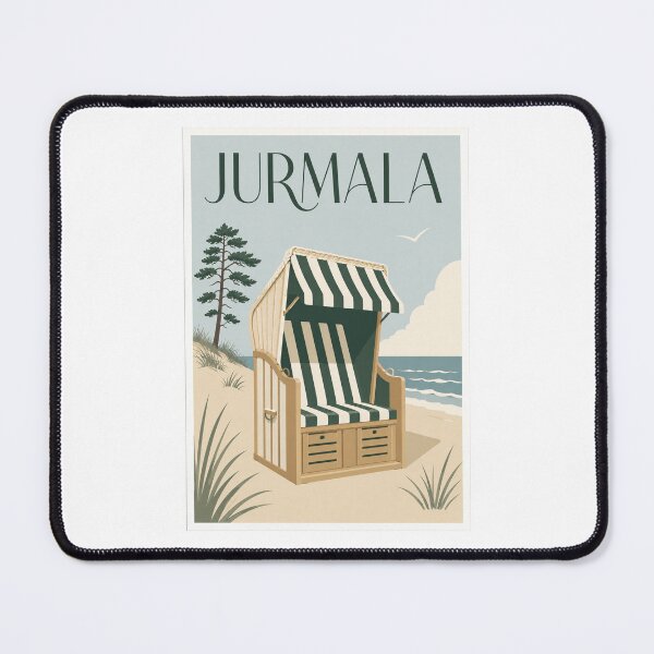 Item preview, Jurmala Beach Chair Travel Poster designed and sold by Beyond Destinations.