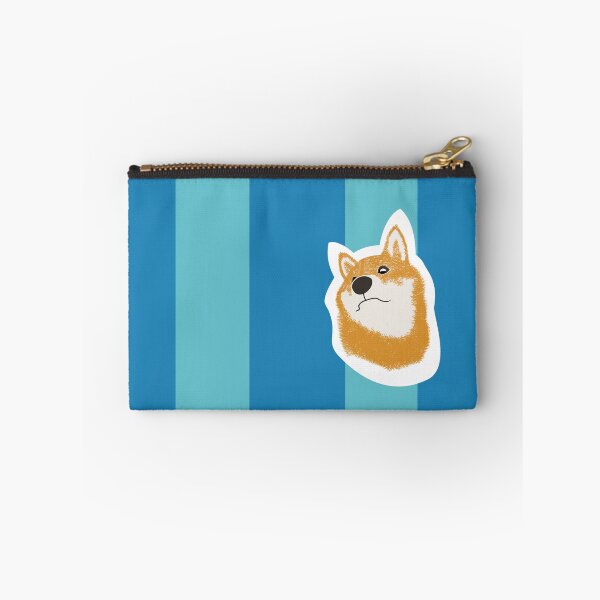 Item preview, Thick stripe (blue, light blue) with Shiba Inu designed and sold by ShibaCruise-On.