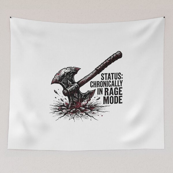 Item preview, Barbarian Class Rage Mode Executioners Axe Heavy Metal TTRPG designed and sold by WorldShop17.