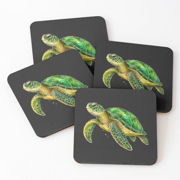 Item preview, Minimal Sea Turtle Watercolor | Hand Drawn Marine Illustration designed and sold by ColorSplash123.