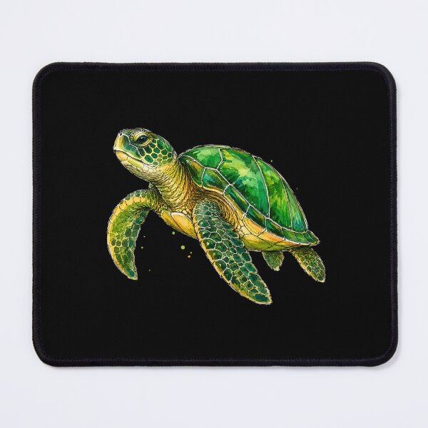 Item preview, Minimal Sea Turtle Watercolor | Hand Drawn Marine Illustration designed and sold by ColorSplash123.