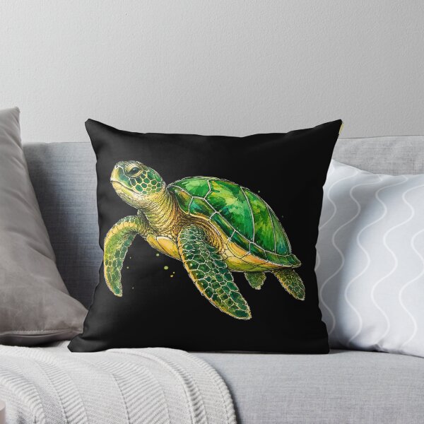Item preview, Minimal Sea Turtle Watercolor | Hand Drawn Marine Illustration designed and sold by ColorSplash123.