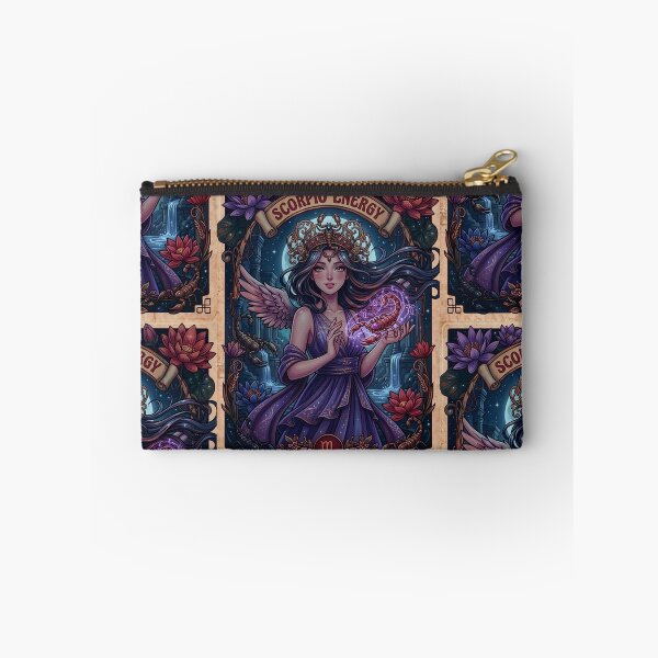 Item preview, Scorpio Energy Art Nouveau Anime Zodiac – Mystic Scorpion Crown Fantasy Illustration designed and sold by RSDigitalPrintDesign.