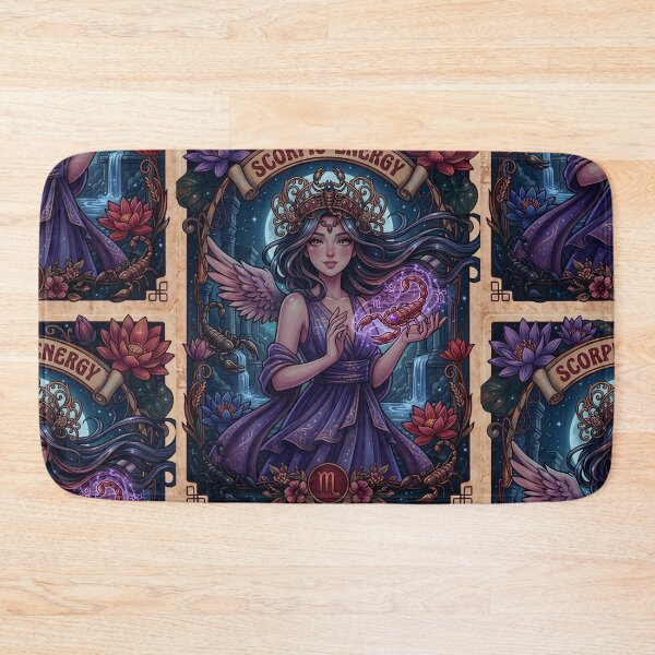 Item preview, Scorpio Energy Art Nouveau Anime Zodiac – Mystic Scorpion Crown Fantasy Illustration designed and sold by RSDigitalPrintDesign.
