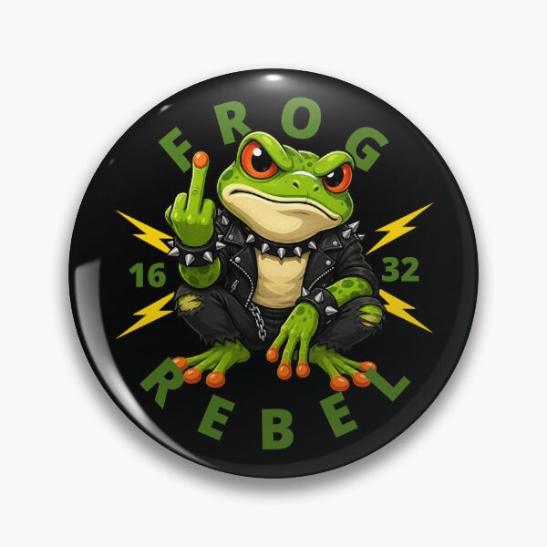 Item preview, Rebel Frog Middle Finger designed and sold by pUNKnown.