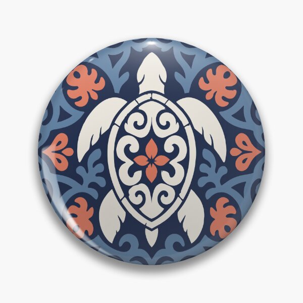 Aperçu de l'œuvre Honu Tortue – Motif tifaifai polynésien créée et vendue par CreaTahiti.