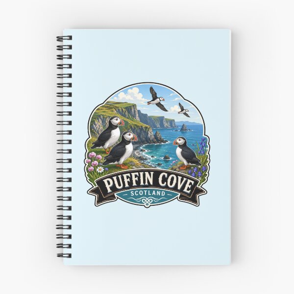Item preview, Puffin Cove, Scotland - Atlantic Puffins and Coastal Cliffs designed and sold by Myra365Art.