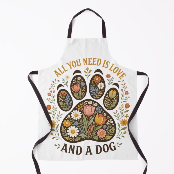 Item preview, All You Need is Love and a Dog Floral Paw designed and sold by CF_VintageDesign.