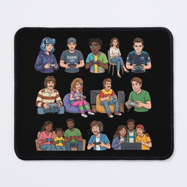 Item preview, Gaming Through the Generations | Gamers of All Ages | Video Game Community T-Shirt Design designed and sold by Bhaskar Digital Art.