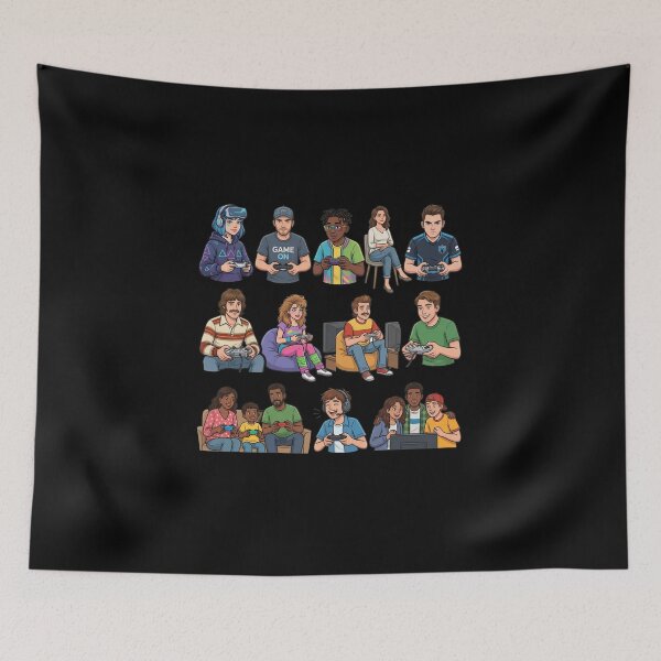 Item preview, Gaming Through the Generations | Gamers of All Ages | Video Game Community T-Shirt Design designed and sold by Bhaskar Digital Art.