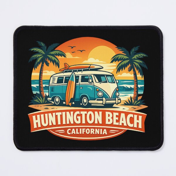 Item preview, Huntington Beach Surf Bus Retro Beach Design designed and sold by getpressedshirt.