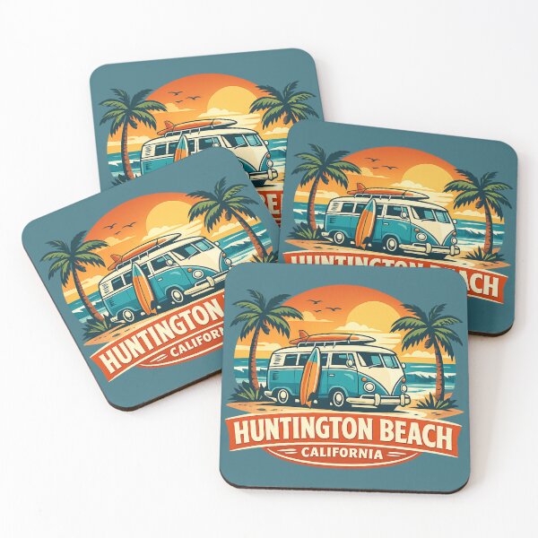 Item preview, Huntington Beach Surf Bus Retro Beach Design designed and sold by getpressedshirt.