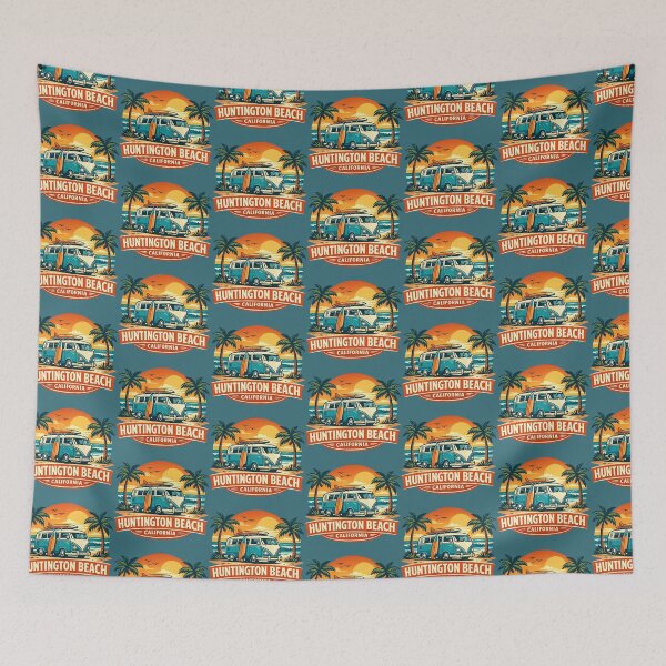 Item preview, Huntington Beach Surf Bus Retro Beach Design designed and sold by getpressedshirt.