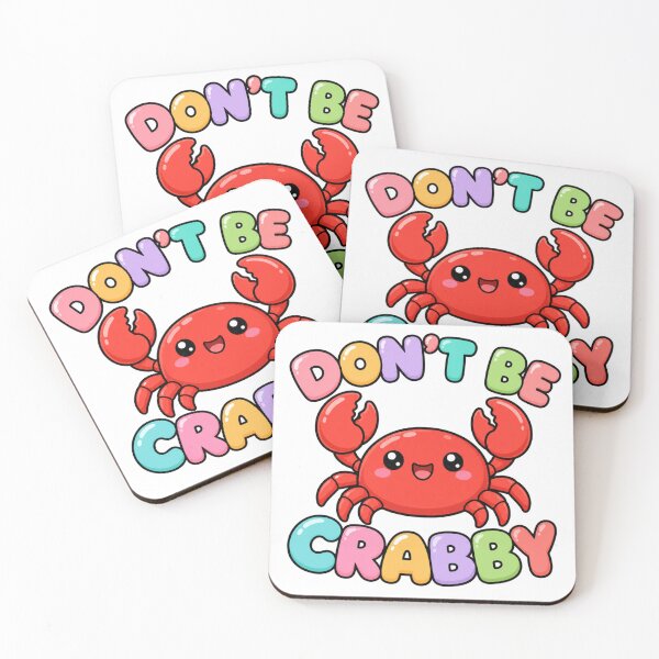 Item preview, Don't Be Crabby! Cute Kawaii Crab designed and sold by BoosterShop.