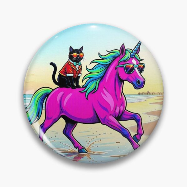 Item preview, Surreal Summer Fantasy – Cat Riding Unicorn designed and sold by Dogandesighn.