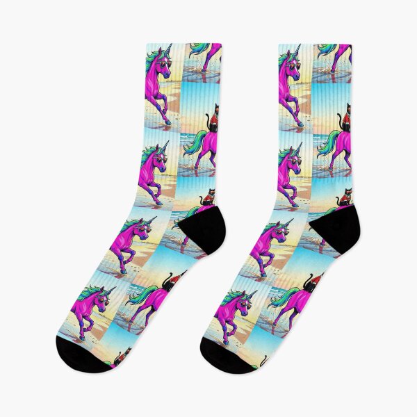 Item preview, Surreal Summer Fantasy – Cat Riding Unicorn designed and sold by Dogandesighn.