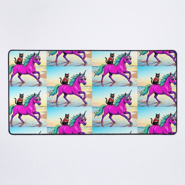 Item preview, Surreal Summer Fantasy – Cat Riding Unicorn designed and sold by Dogandesighn.