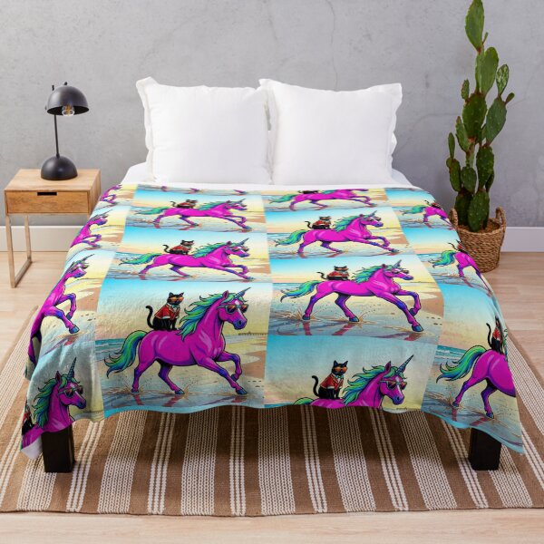 Item preview, Surreal Summer Fantasy – Cat Riding Unicorn designed and sold by Dogandesighn.