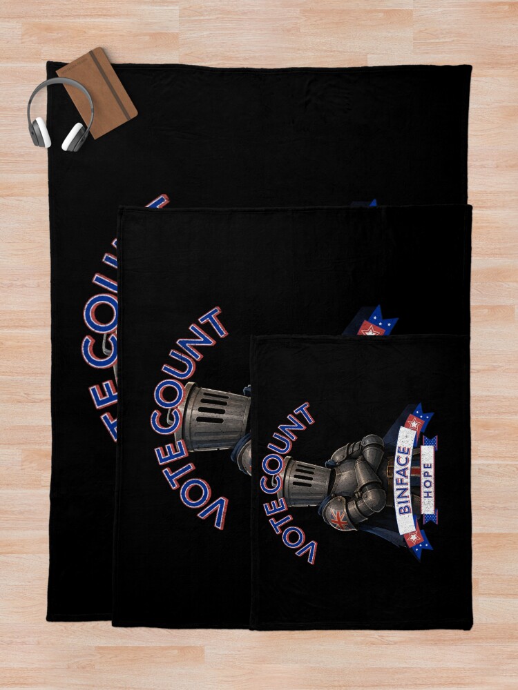 Thumbnail 5 of 6, Throw Blanket, Vote Count Binface designed and sold by TheEndDesign.