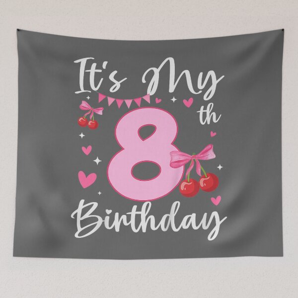 Item preview, 8th Birthday Cherry Themed 8 Year Old Fruit Lover designed and sold by KristineLi.