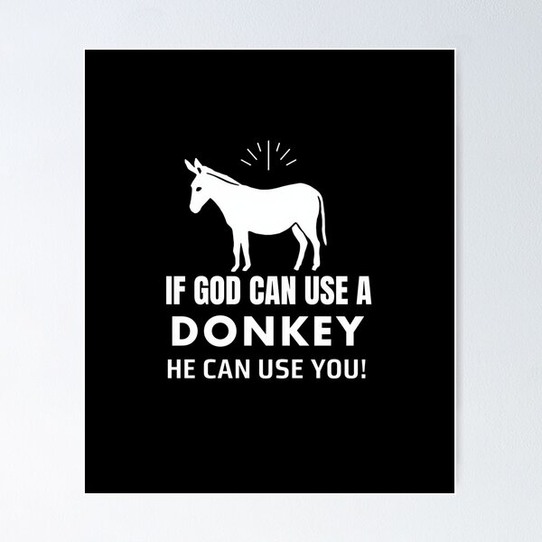 Item preview, If God can use a donkey, he can use you! designed and sold by zingbing.