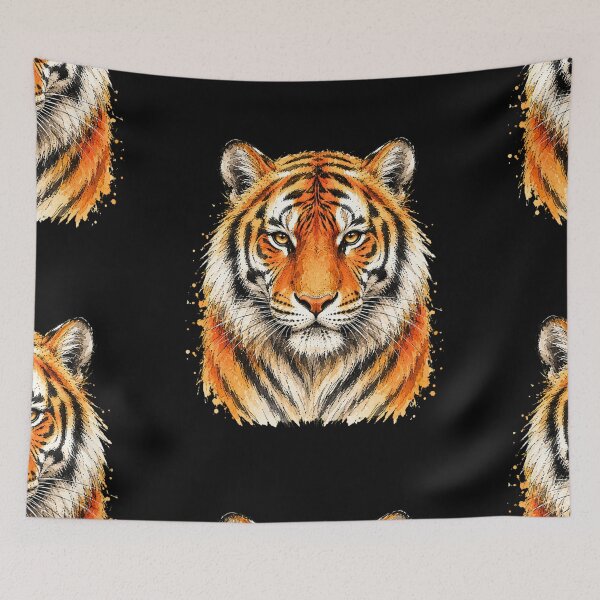 Item preview, Minimal Tiger Watercolor | Hand Drawn Wildlife Illustration designed and sold by ColorSplash123.