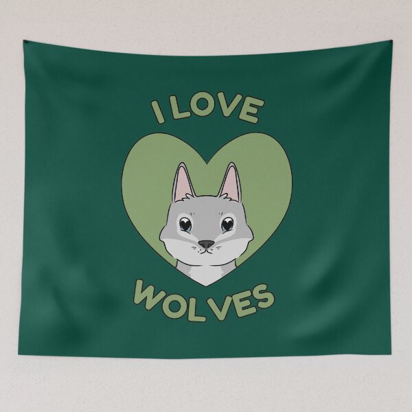 Item preview, I LOVE WOLVES designed and sold by HugSomeNettles.