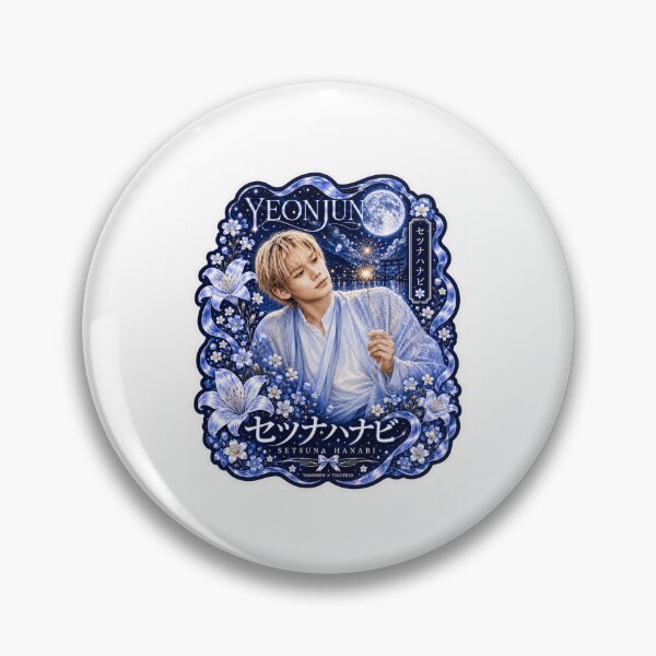 Item preview, Yeonjun TXT Setsuna Hanabi fireworks under full moon night sky designed and sold by Valeree Store.