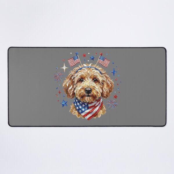 Item preview, Cute Golden Doodle Patriotic Dog 4th of July Funny Dog Lover designed and sold by KristineLi.