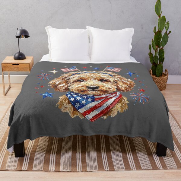 Item preview, Cute Golden Doodle Patriotic Dog 4th of July Funny Dog Lover designed and sold by KristineLi.