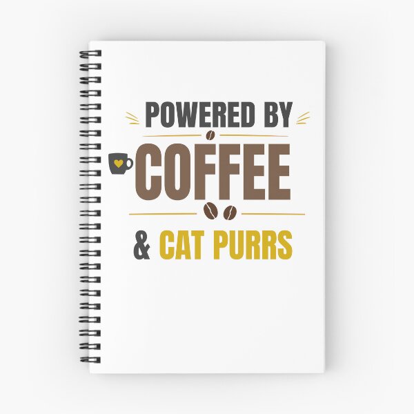Item preview, Powered by Coffee & Cat Purrs | Funny Cat Lover Typography Design designed and sold by HeartAndArtShop.