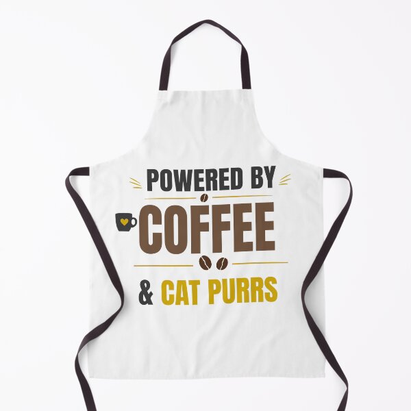 Item preview, Powered by Coffee & Cat Purrs | Funny Cat Lover Typography Design designed and sold by HeartAndArtShop.