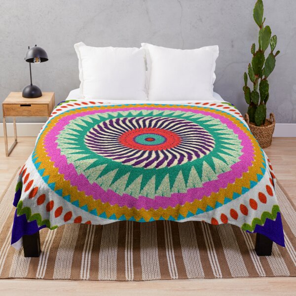 Item preview, Psychedelic Geometric Mandala | Vibrant Op Art Abstract Pattern designed and sold by ccheckcheckk.