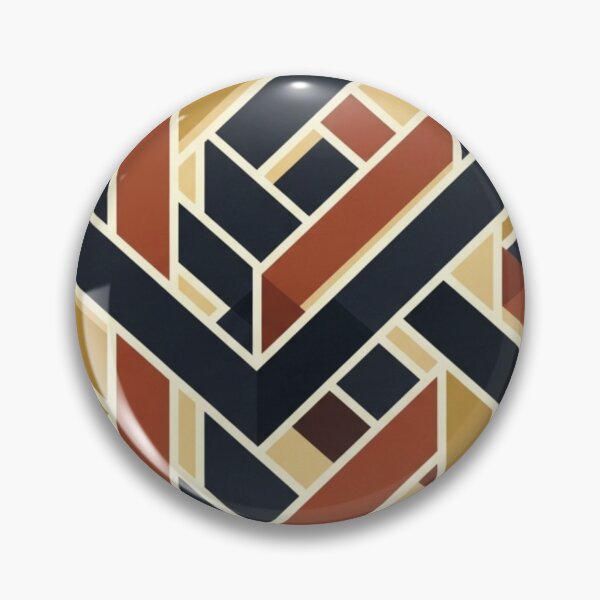 Item preview, Art Deco Geometric Maze – Navy, Gold & Terracotta designed and sold by Dzblack.