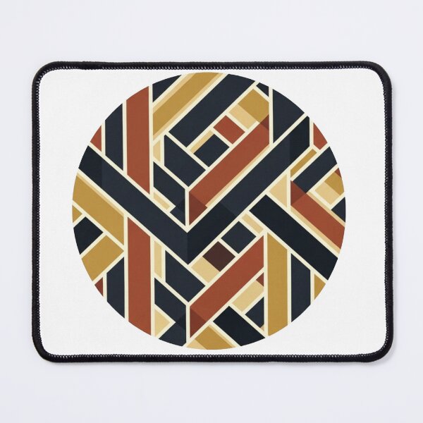 Item preview, Art Deco Geometric Maze – Navy, Gold & Terracotta designed and sold by Dzblack.