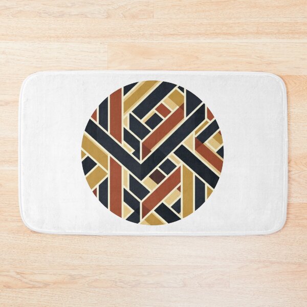 Item preview, Art Deco Geometric Maze – Navy, Gold & Terracotta designed and sold by Dzblack.