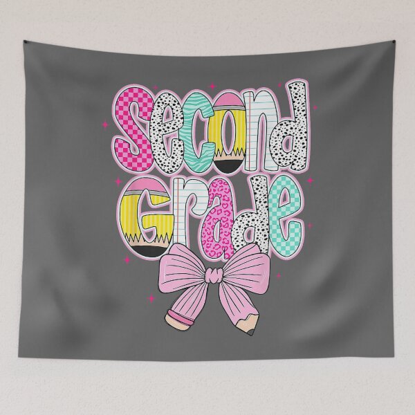 Item preview, Cute Preppy 2nd Grade Coquette First Day of School Kids Girl designed and sold by KristineLi.