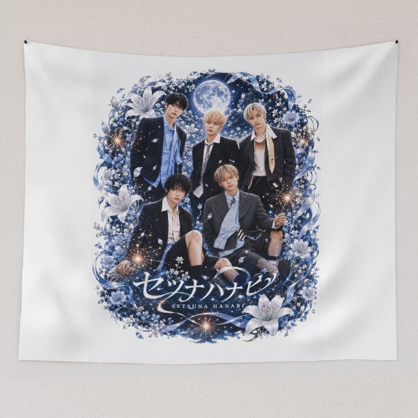 Item preview, TXT Setsuna Hanabi OT5 group sparkler under full moon and stars designed and sold by Valeree Store.