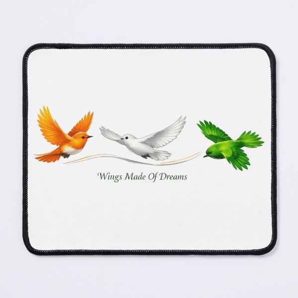Item preview, Wings Made Of Dreams – Elegant Metallic Bird Silhouette T‑Shirt Design designed and sold by EdgeSphere.