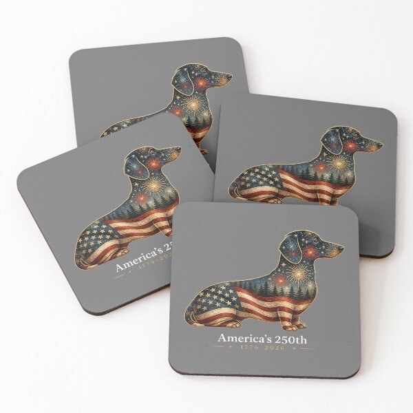 Item preview, Dachshund America's 250th Patriotic Dog Fireworks_2 designed and sold by KristineLi.