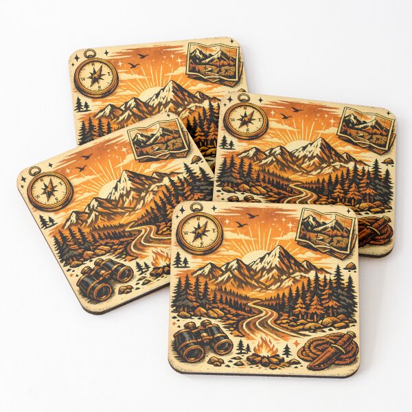 Item preview, Adventure Travel Exploration | Vintage Retro Mountain Journey T-Shirt designed and sold by VaultVibes.